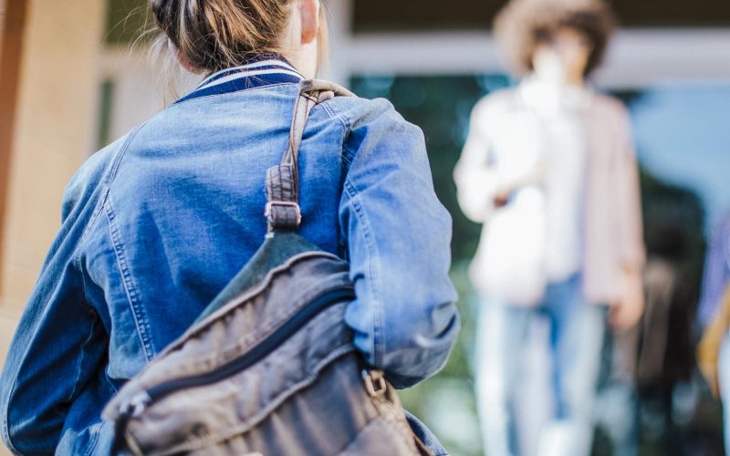 Young students on campus